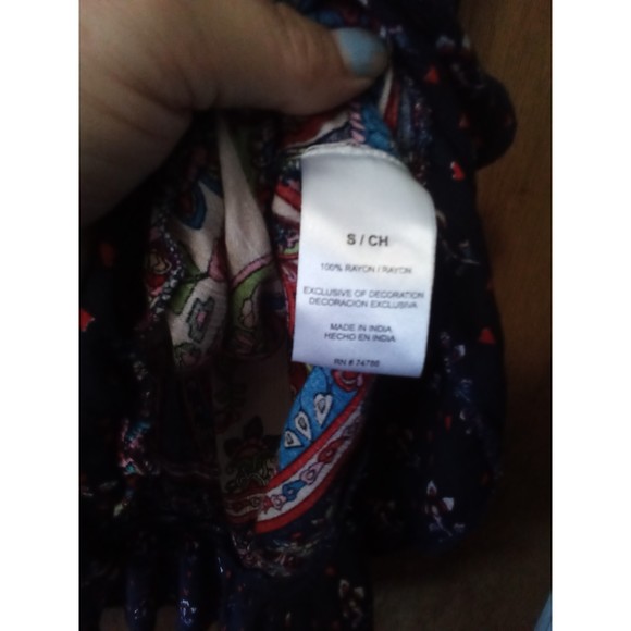 Bila boho paisley print sleeveless top small - Picture 5 of 8